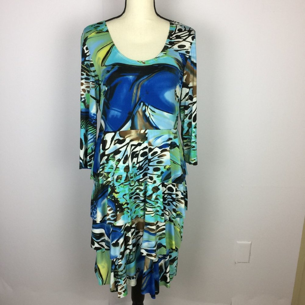 LIBRA A-Line Tiered Dress Ruffle Long-Sleeve